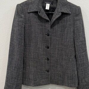 Jones New York Black and Gray Tweed Blazer